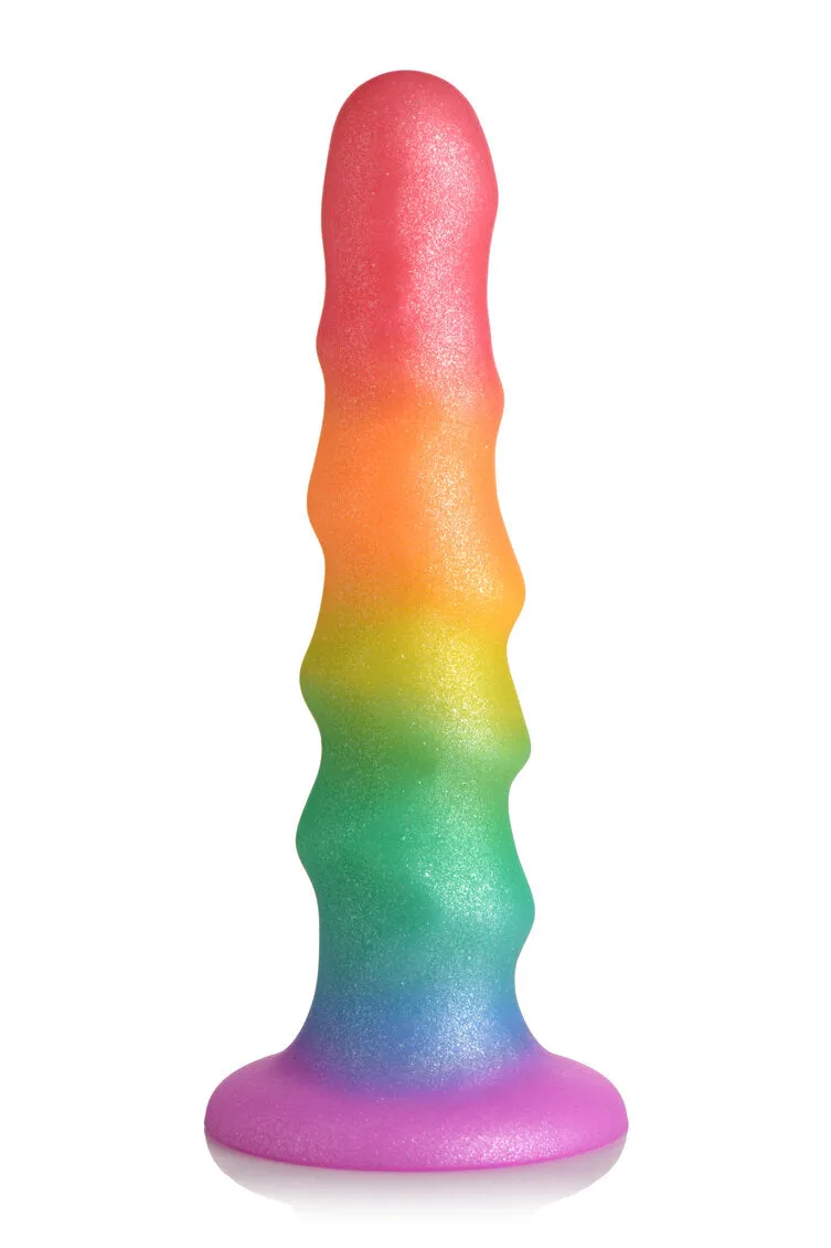 Simply Sweet 6.5 Zigzag Rainbow Dildo