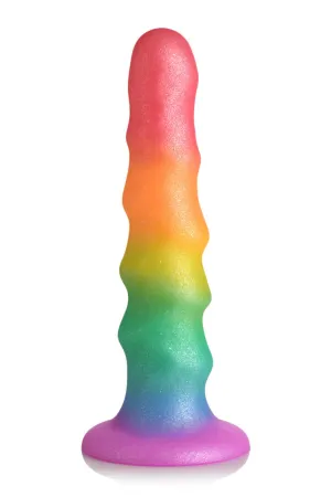 Simply Sweet 6.5 Zigzag Rainbow Dildo