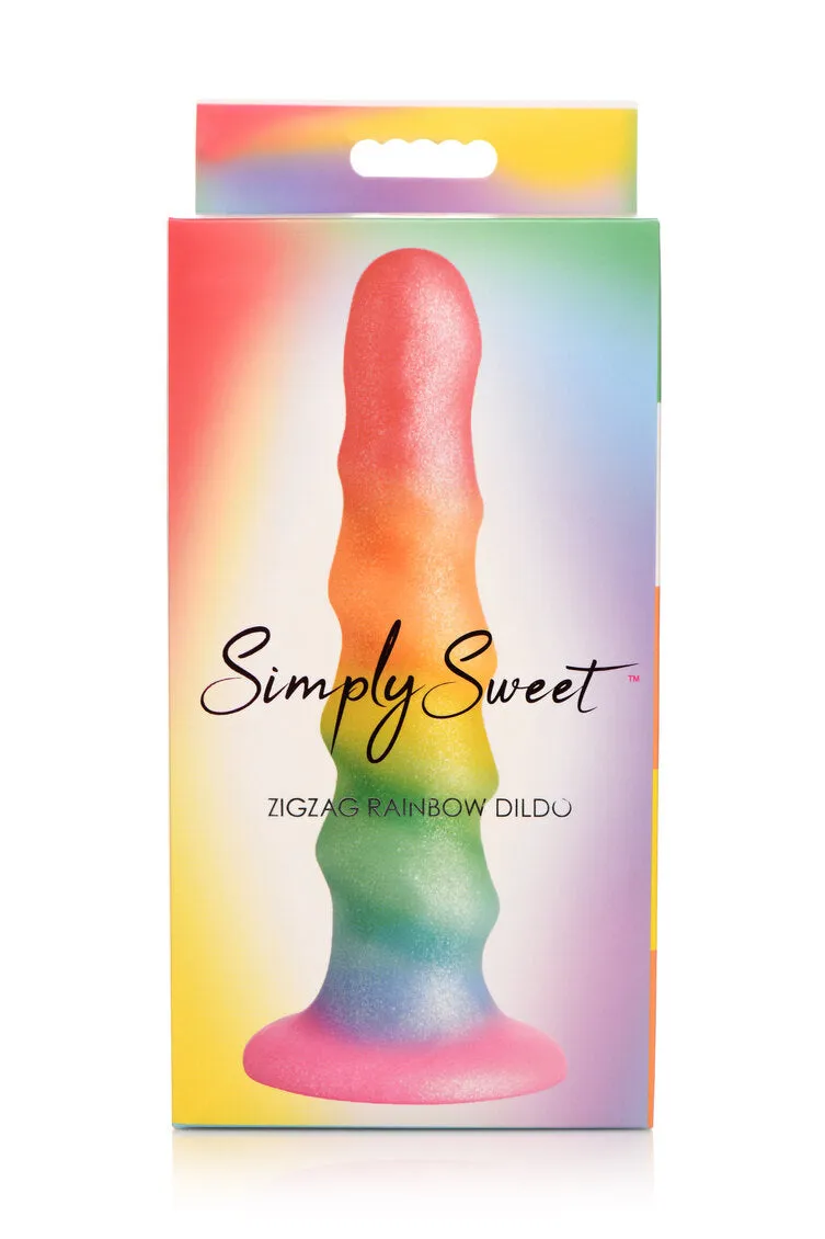Simply Sweet 6.5 Zigzag Rainbow Dildo