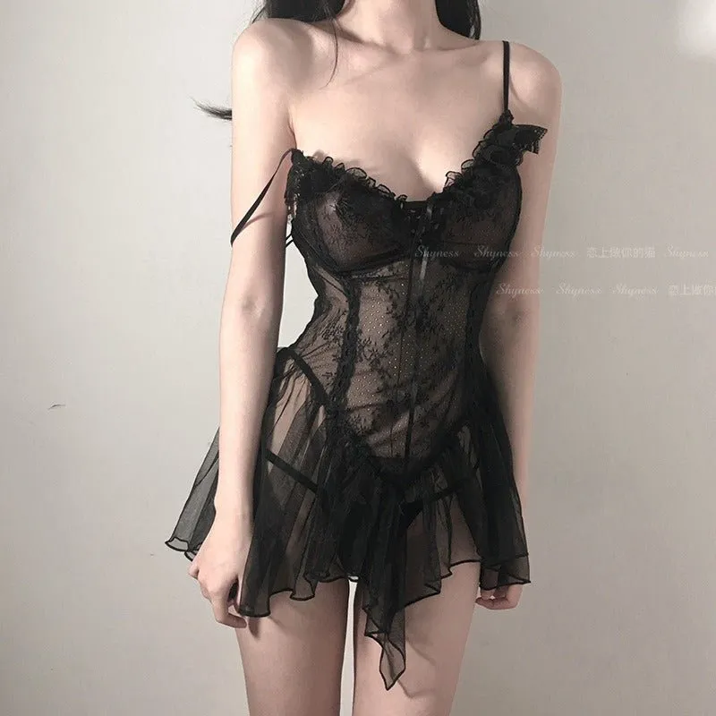 Snowflake Seduction Mesh Lingerie Set