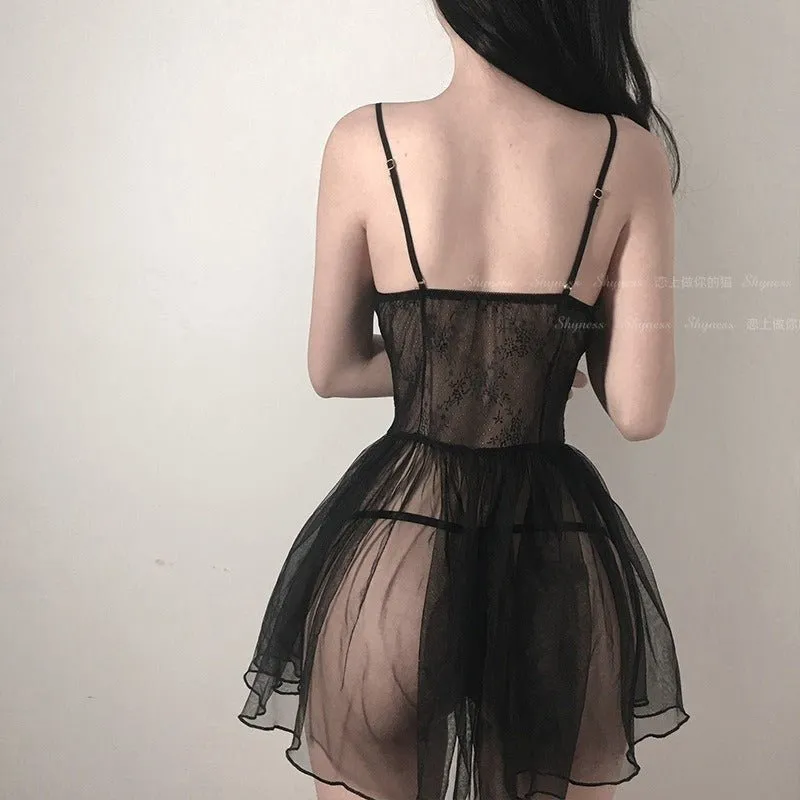 Snowflake Seduction Mesh Lingerie Set