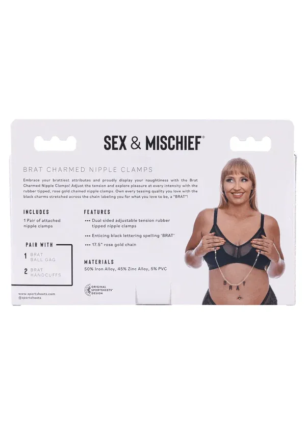 Sportsheets Brat Charmed Nipple Clamps