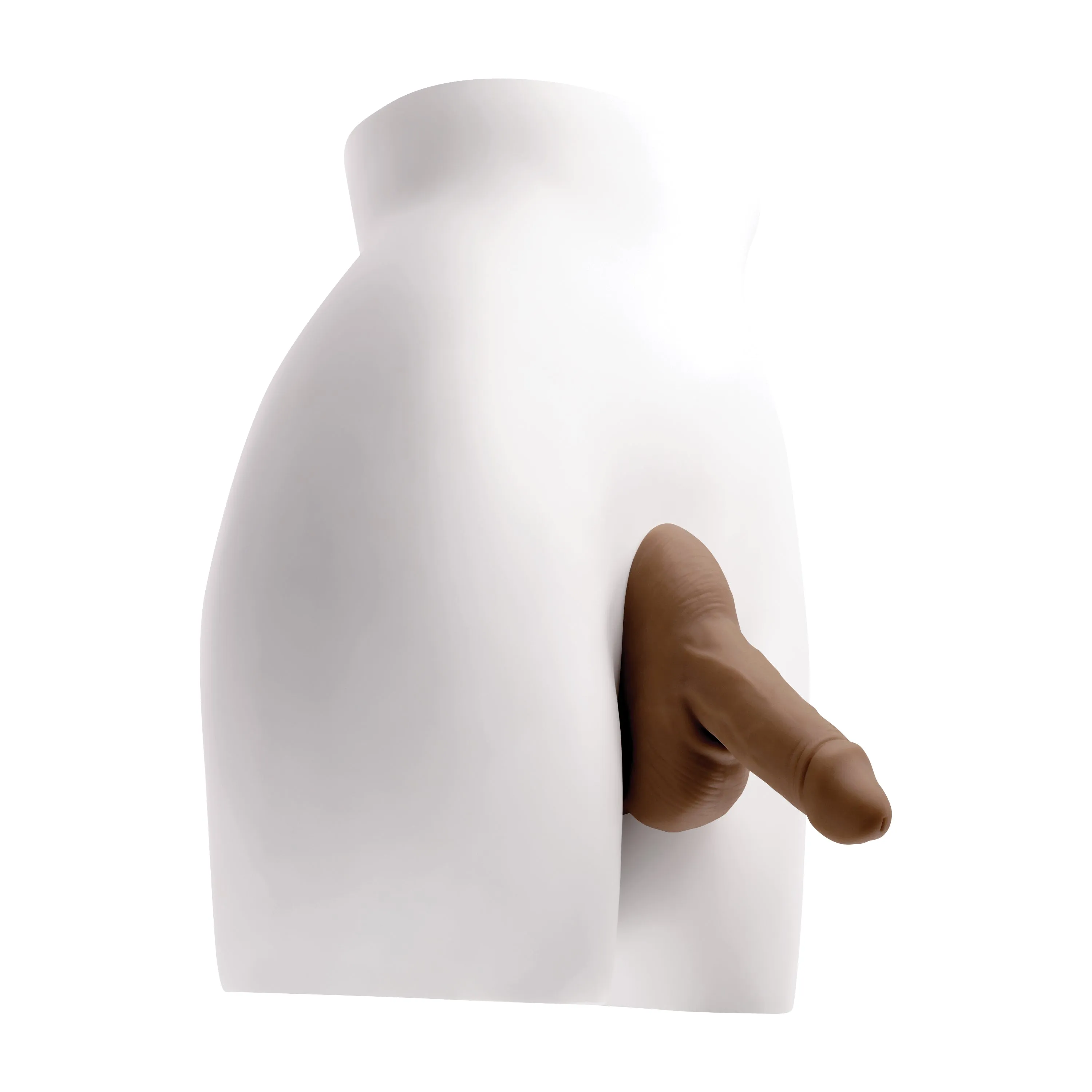 Stand to Pee TPE. Dark - Realistic Stand To Pee Funnel