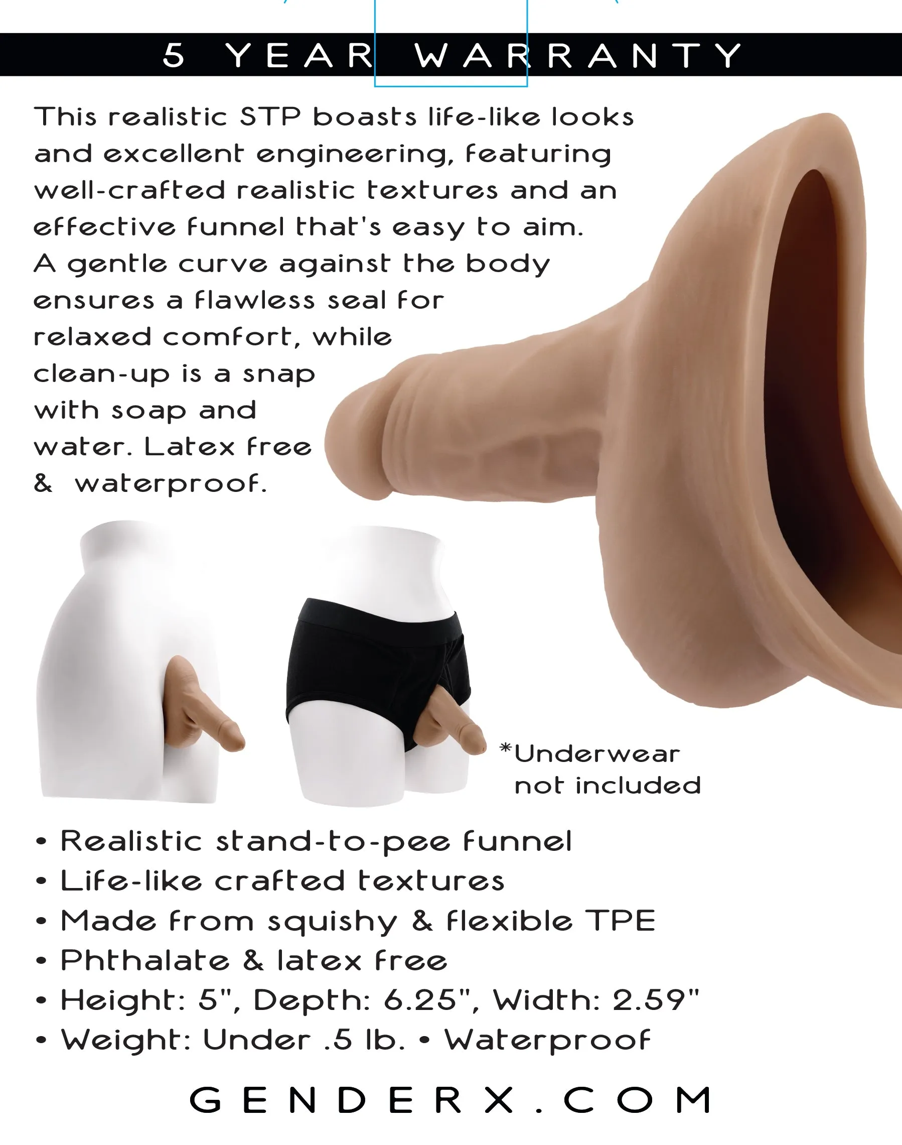 Stand to Pee TPE. Medium - Realistic Stand To Pee Funnel