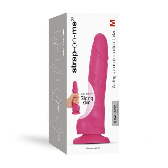 Strap On Me Sliding Skin Realistic Dildo Fuchsia