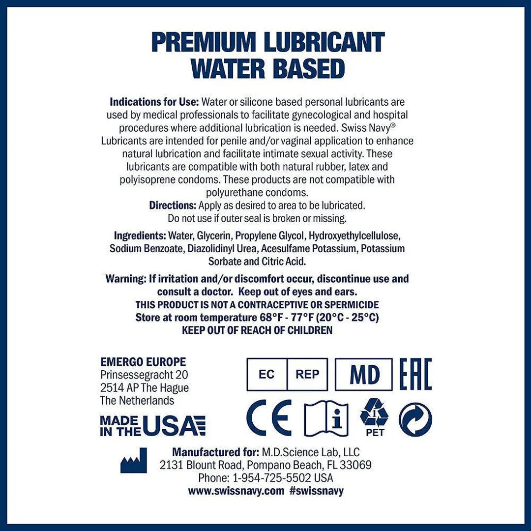 Swiss Navy Water-Based Lubricant