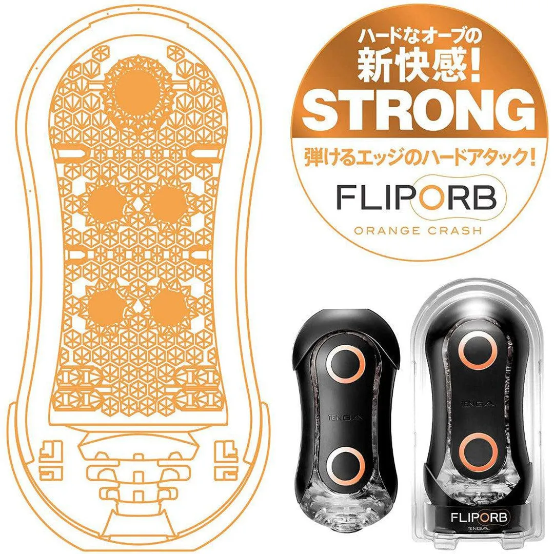 TENGA Flip Orb STRONG Reusable Penis Stroker - Orange