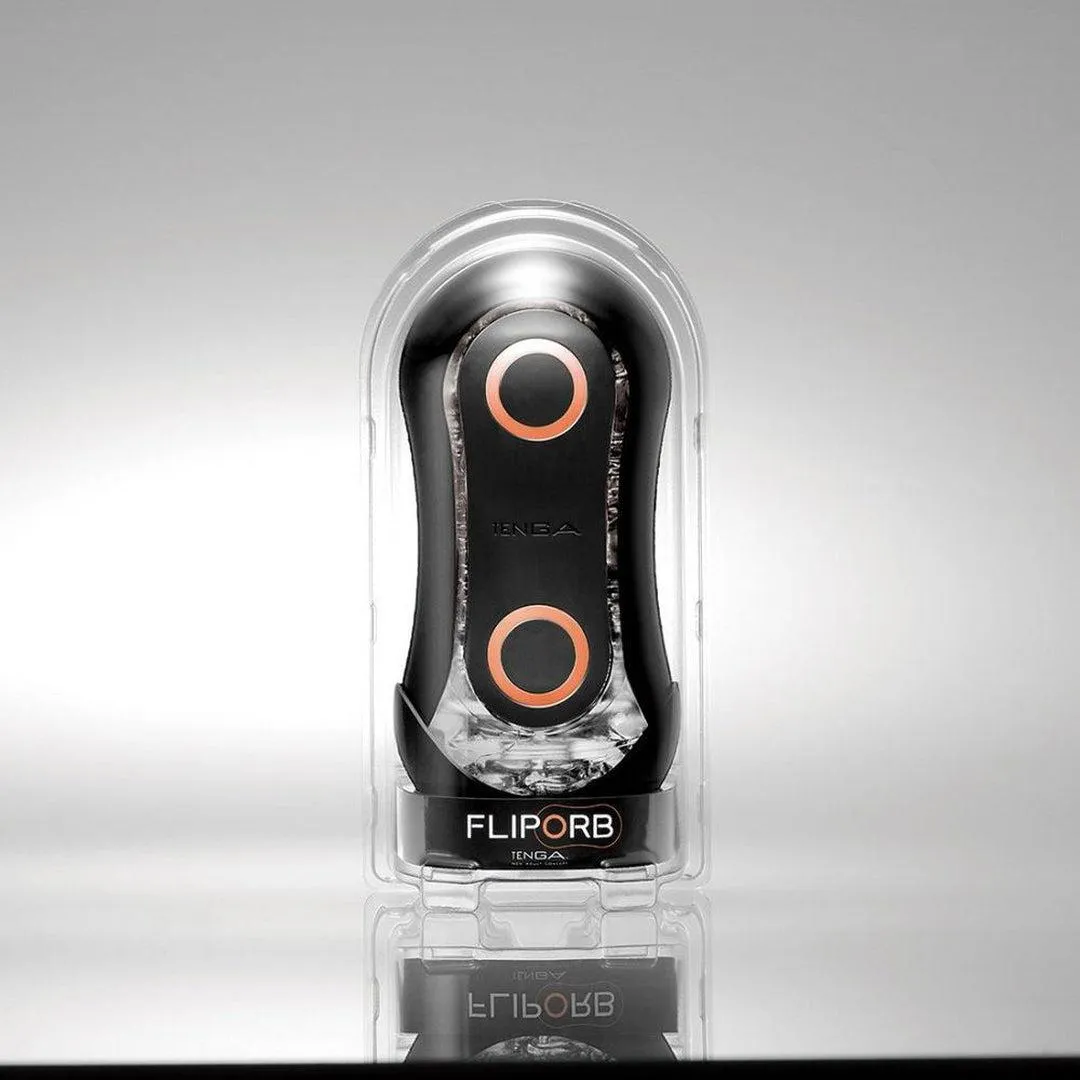 TENGA Flip Orb STRONG Reusable Penis Stroker - Orange