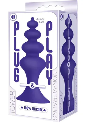 The 9 Plug and Play Silicone Tower Plum