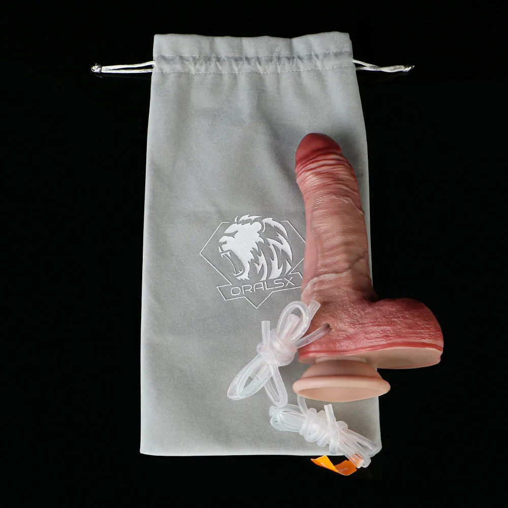 Thick Realistic Dildo Inflatable Ejaculating Butt Plug - Small Glans Lifelike Silicone Anal Sex Toys