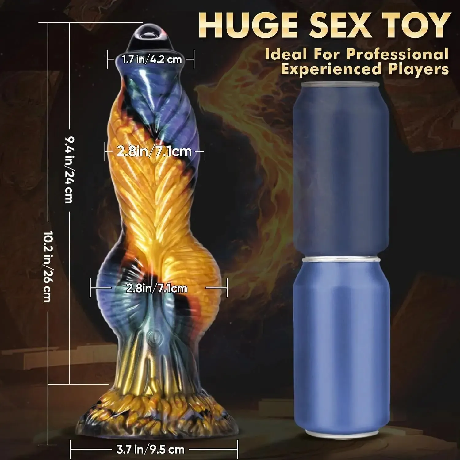 Thrusting Monster Dildos Anal Plug - Remote Control Fantasy Vagina Anal Adult Stroker