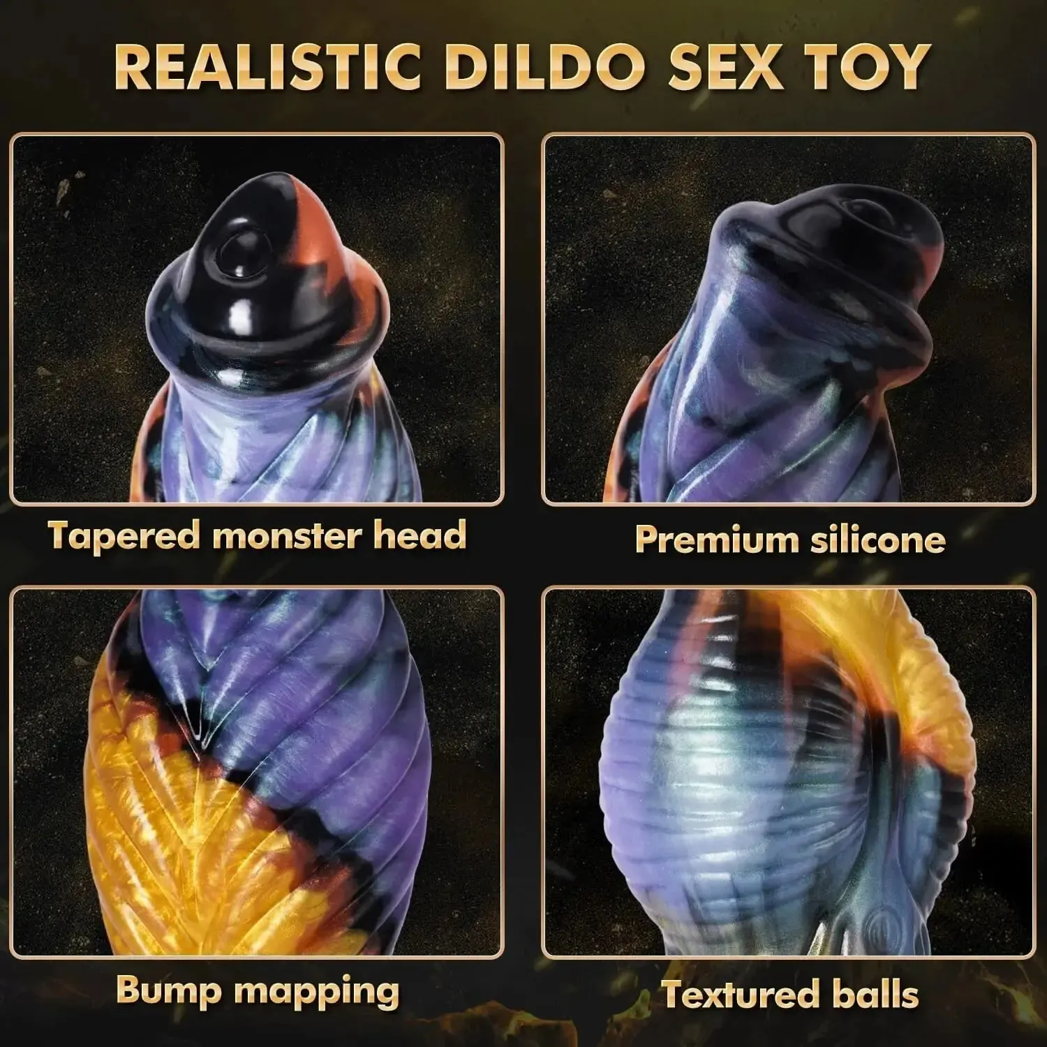 Thrusting Monster Dildos Anal Plug - Remote Control Fantasy Vagina Anal Adult Stroker