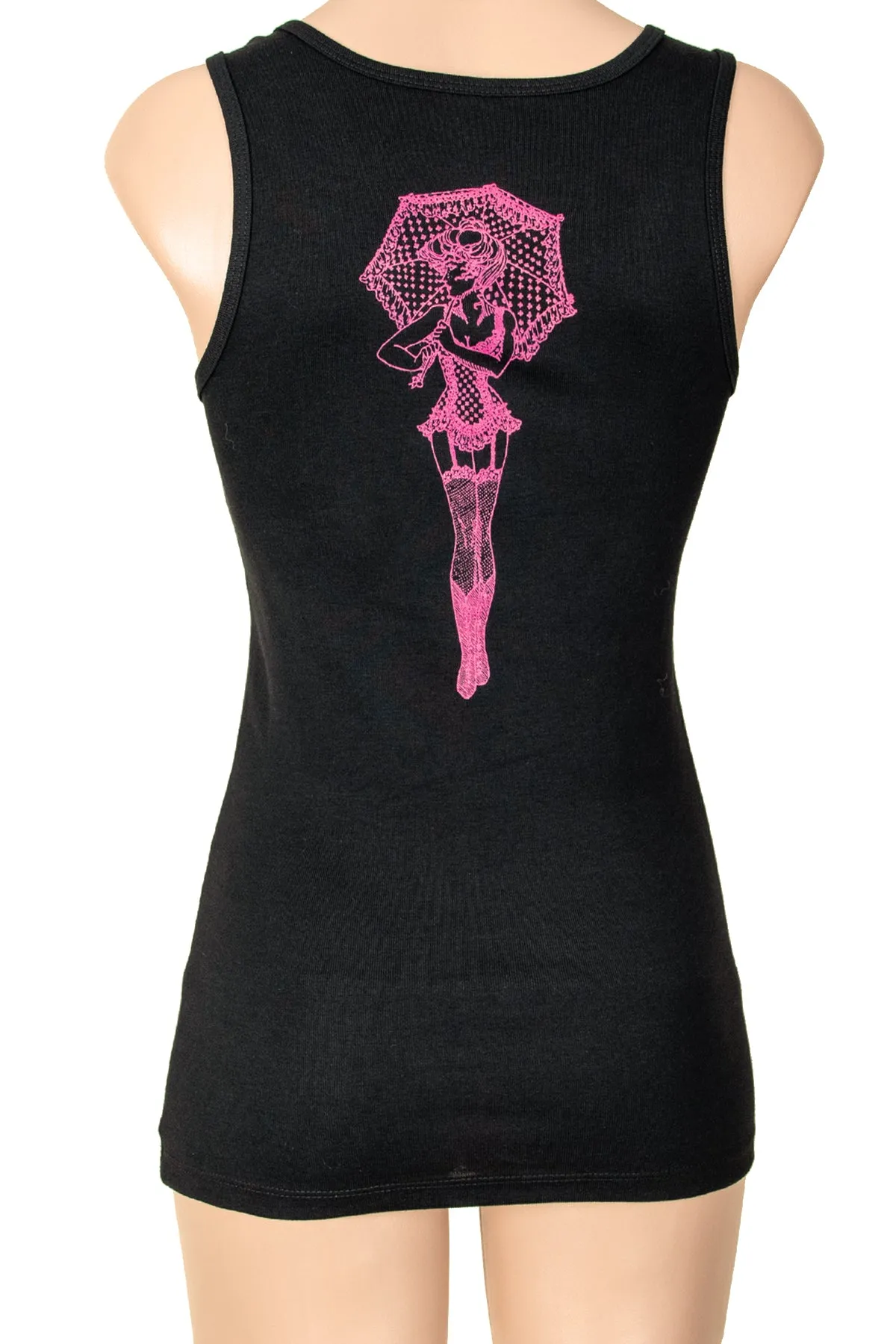 Trashy Ladies Black/Hot Pink Tank Top