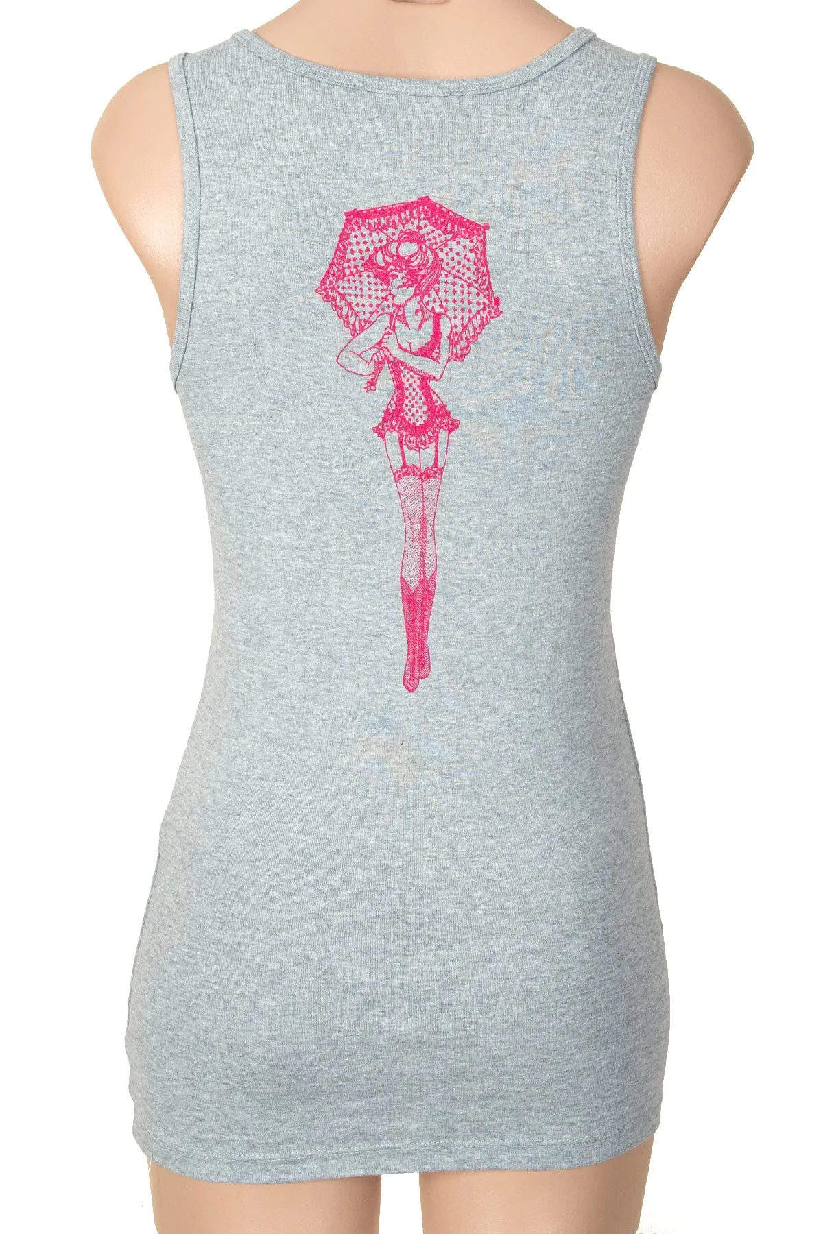 Trashy Ladies Grey/Hot Pink Tank Top