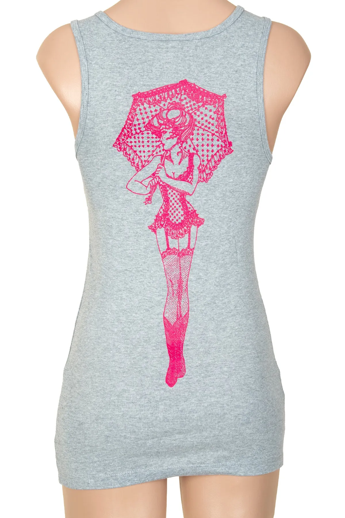 Trashy Ladies Grey/Hot Pink Tank Top
