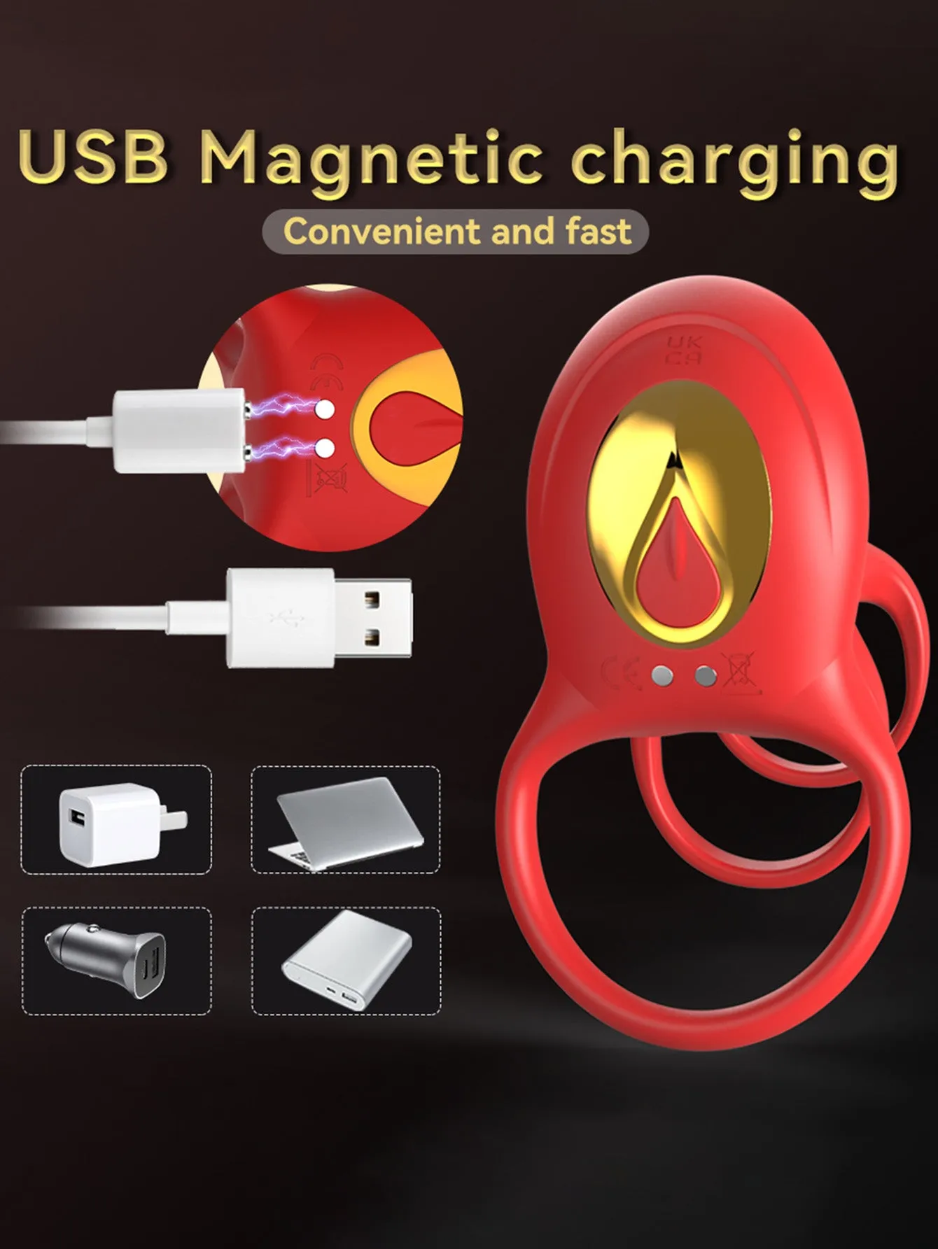 Triple Vibrating Cock Ring Couple Sex Toys - APP Remoter Control Clit Stimulator Rose Toy