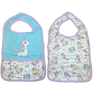 Unicorn Animals Double Sided Adult Bib