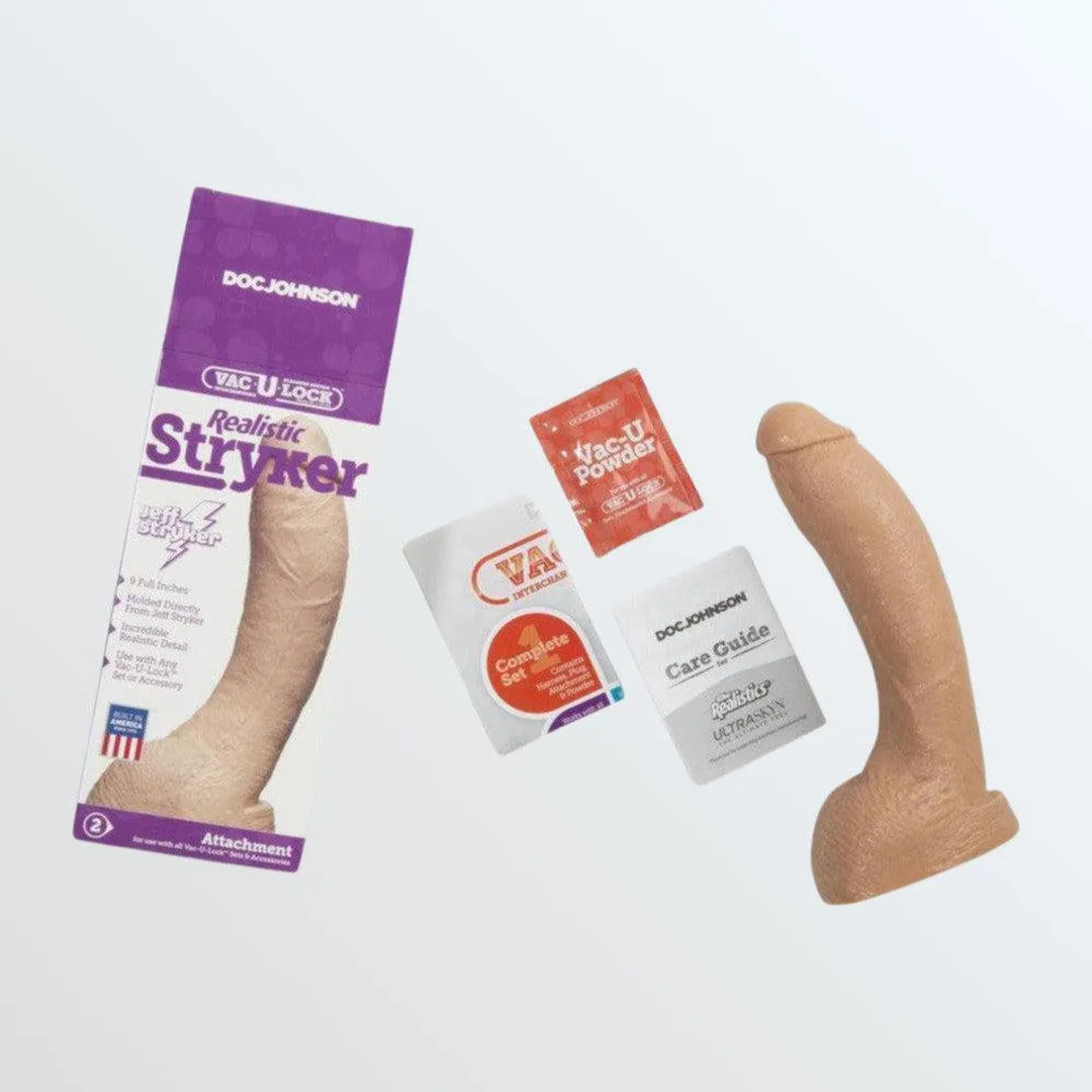 Vac-U-Lock Realistic Stryker 9.5 Dildo for Harnesses