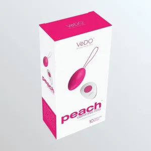 VeDO Peach Remote-Controlled Vibrating Egg - 'Foxy Pink'