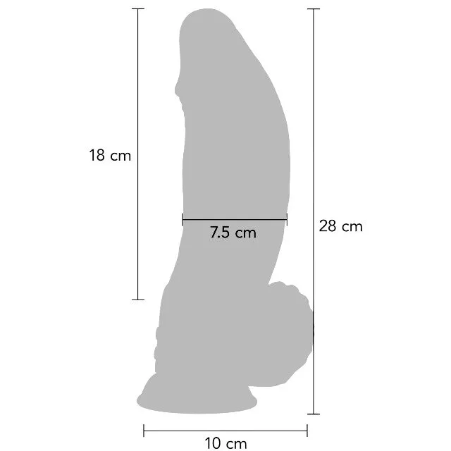 Vibrator EXTREME by Hidden Desire DEMON Vibrating Dildo. 9 funcții de vibrație. diametru 7.5 cm. lungime 28 cm. negru
