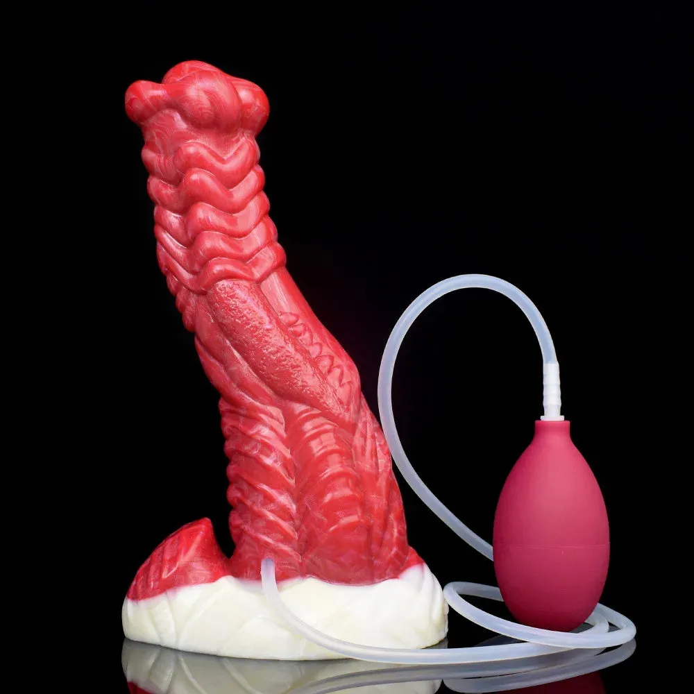 Water Jet Monster Dildo Butt Plug - Squirting Silicone Anal Dildos Female Sex Toys