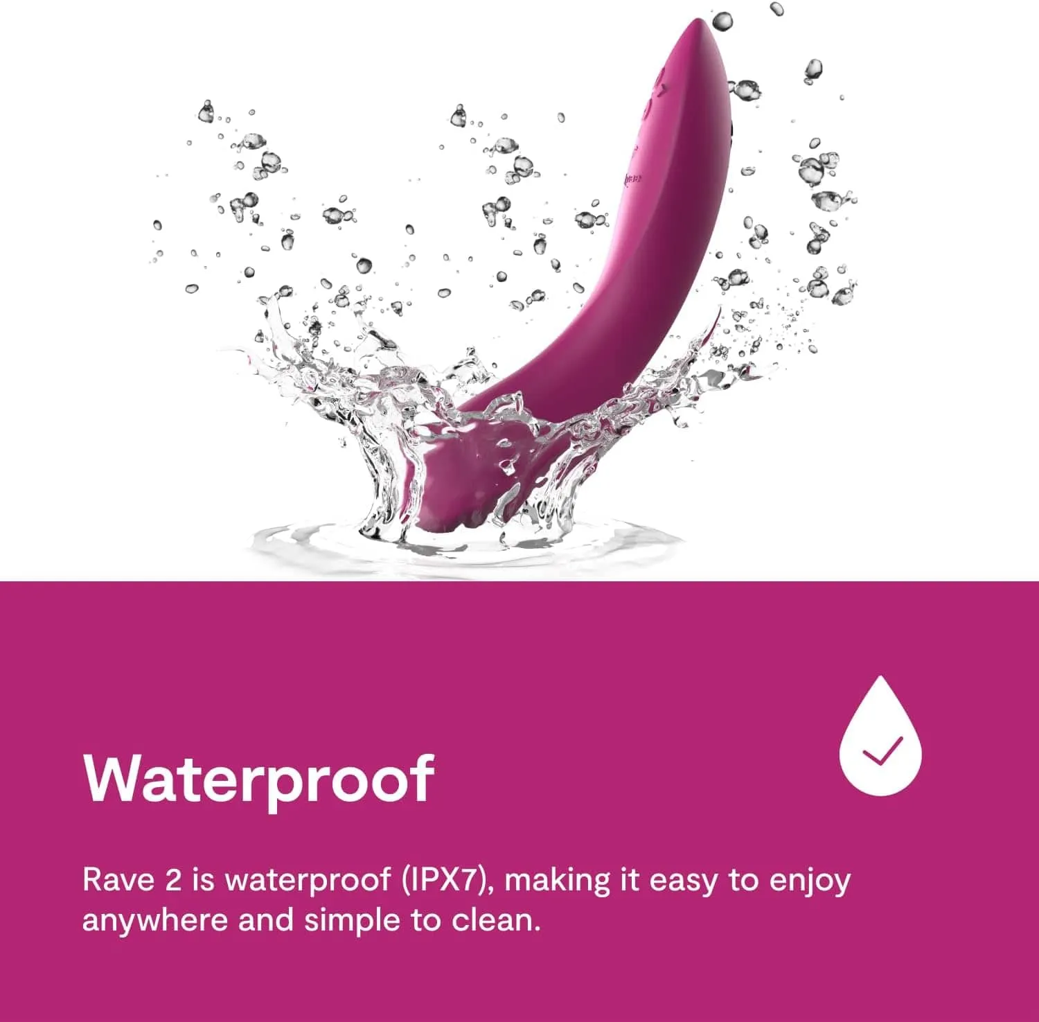WE VIBE - Rave 2 App-Controlled Vibrating G Spot Dildo