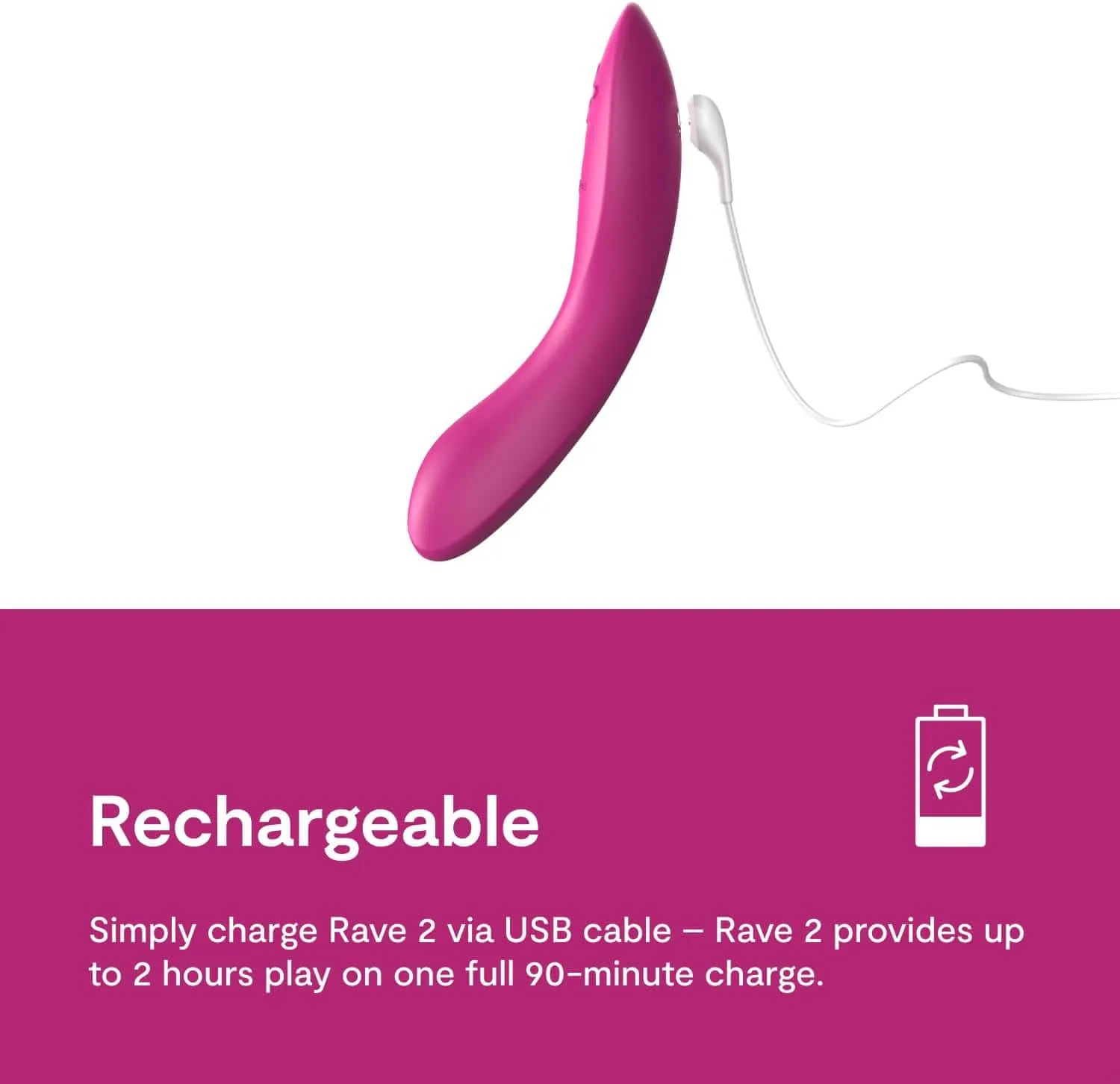 WE VIBE - Rave 2 App-Controlled Vibrating G Spot Dildo