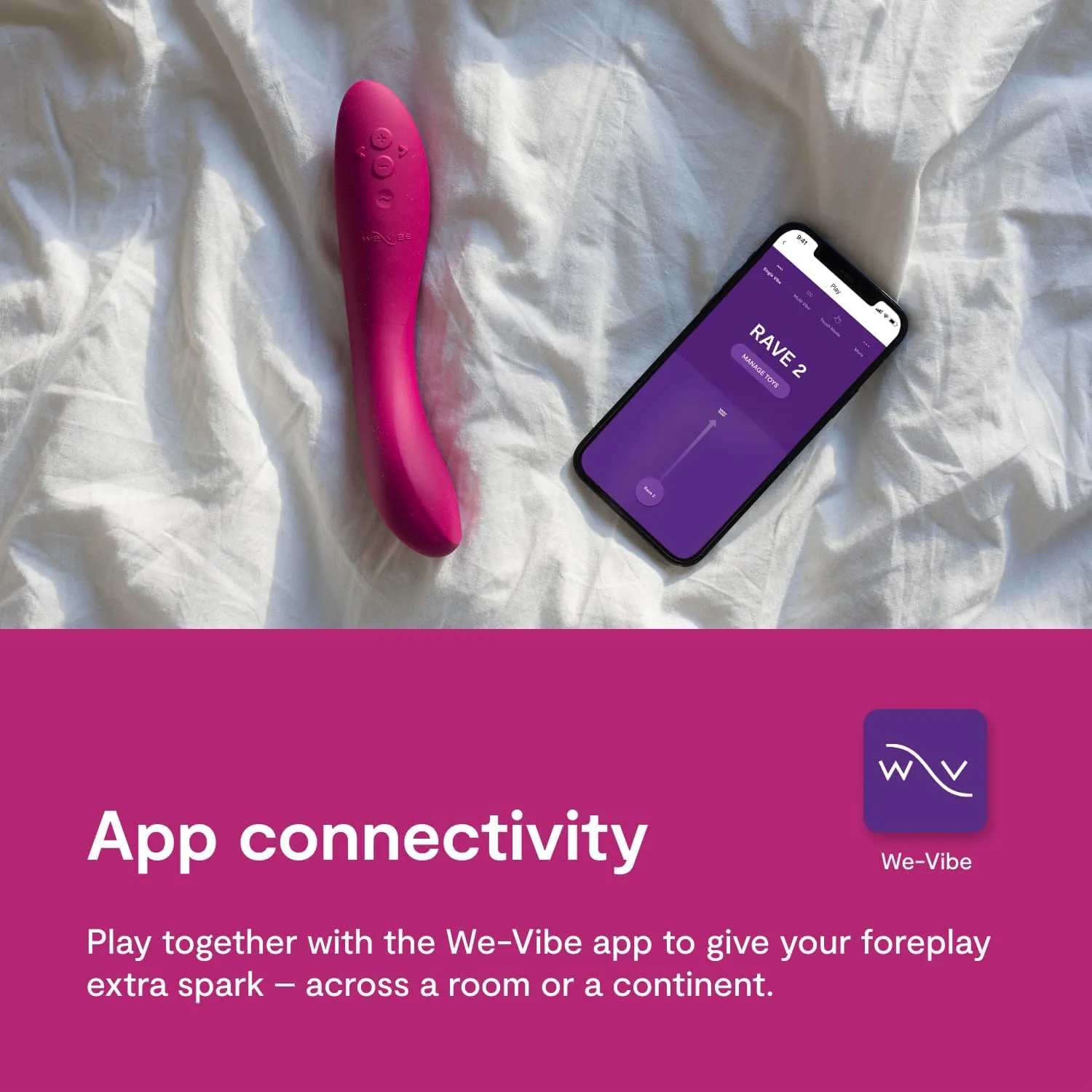 WE VIBE - Rave 2 App-Controlled Vibrating G Spot Dildo