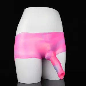 Wearable Strap-on Dildo Pants - Pink Fantasy Dildos Box Brief Sex Toys for Women Lesbian
