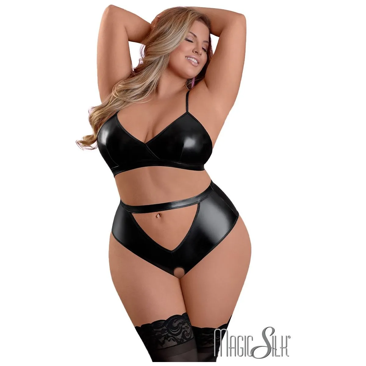 Wet Look Top & Bottom by Magic Silk