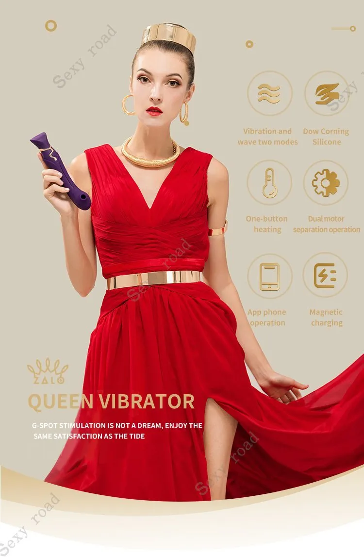 ZALO Queen Set G-spot PulseWave Vibrator with Suction Sleeve