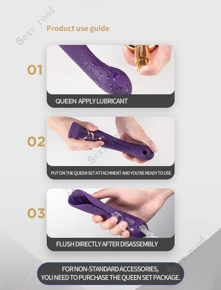 ZALO Queen Set G-spot PulseWave Vibrator with Suction Sleeve