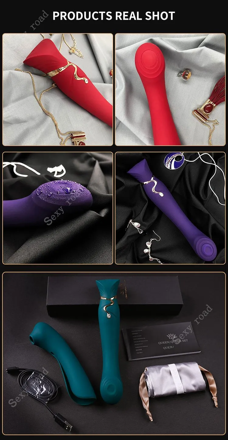 ZALO Queen Set G-spot PulseWave Vibrator with Suction Sleeve